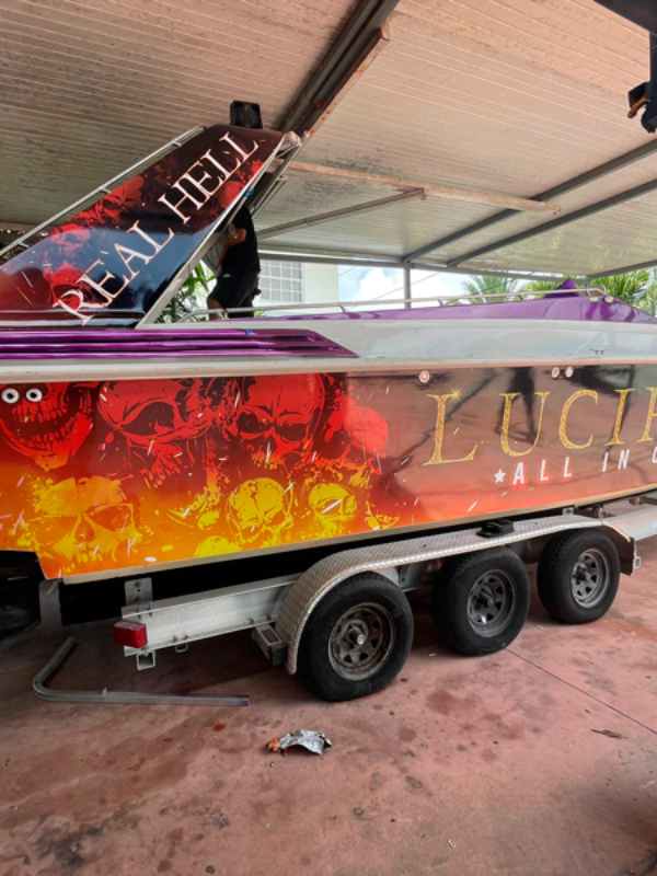 Boat Custom Full Color Wrap Boat Custom Full Color Wrap