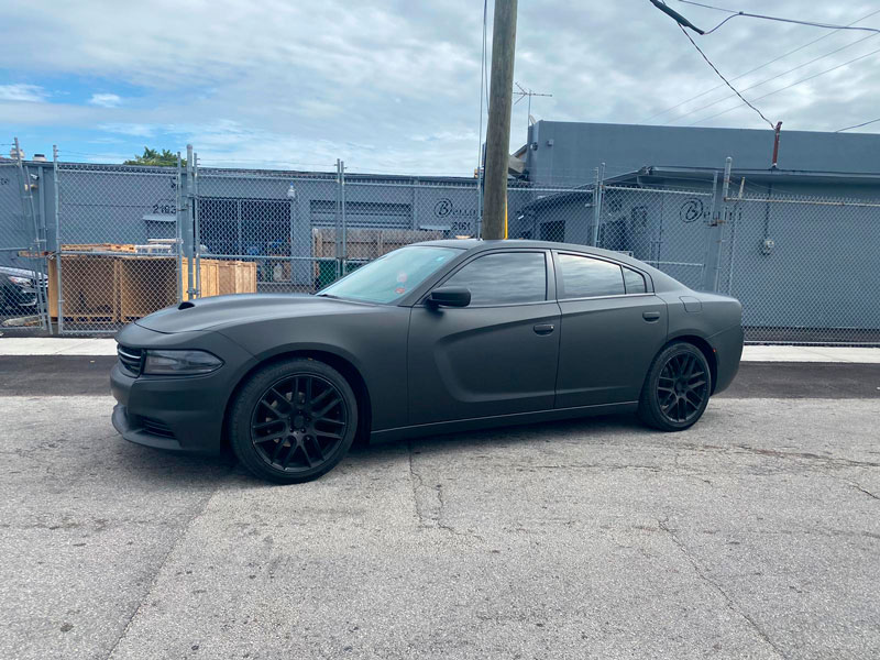 Black car full wrap