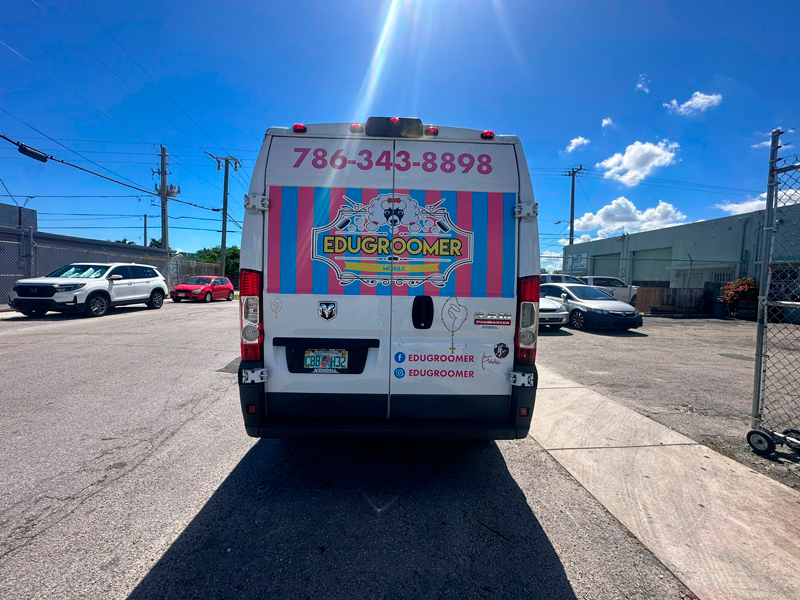 EduGroomer Dodge partial wrap